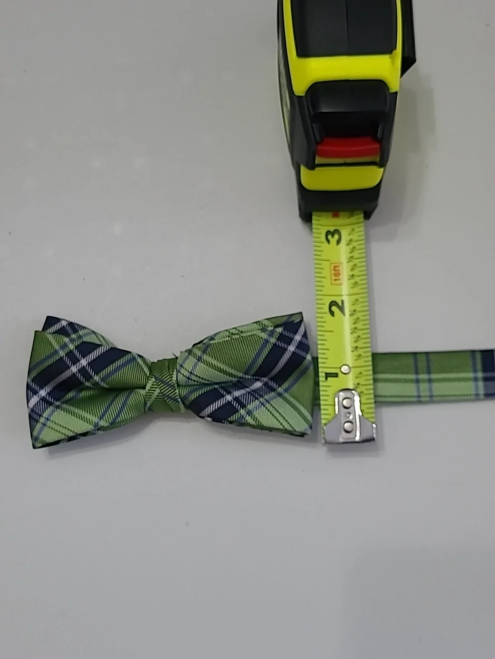 Stylish Green and Blue Plaid Kids Bow Tie